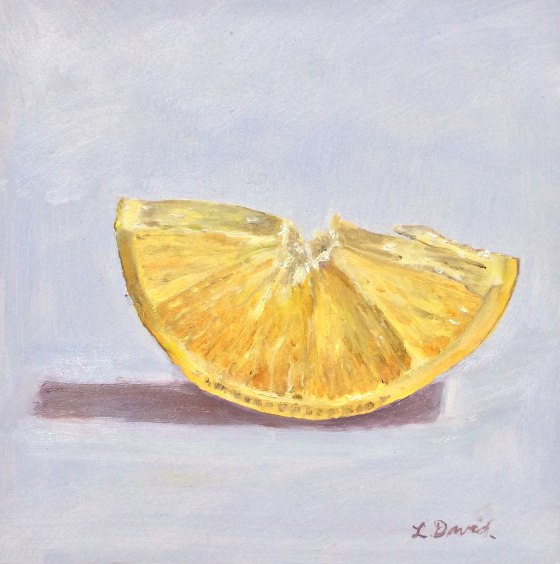 Lisa David Daily Painting lemon slice