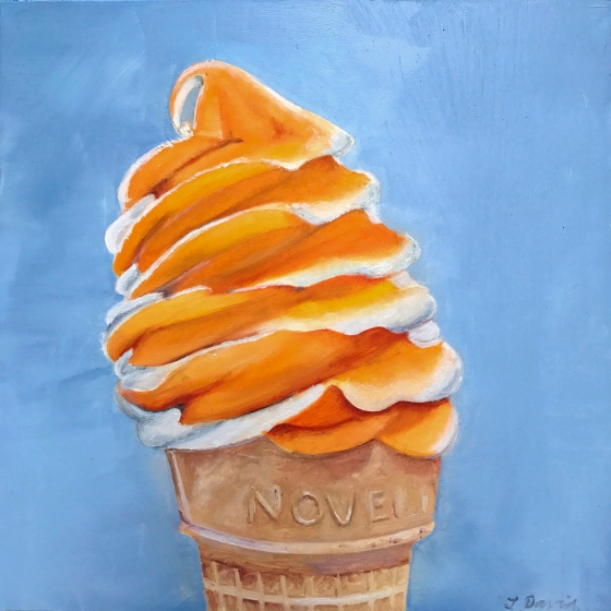 Orange twist icecream cone